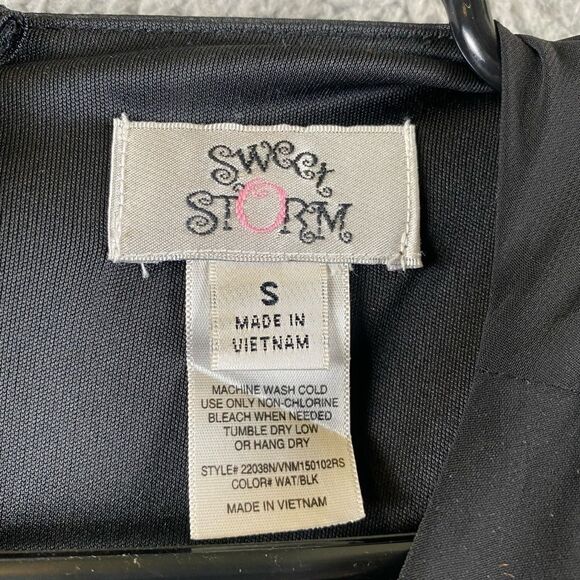 Sweet Storm Dress Womens Small Red Black Maxi Cutouts Sleeveless - Picture 8 of 9